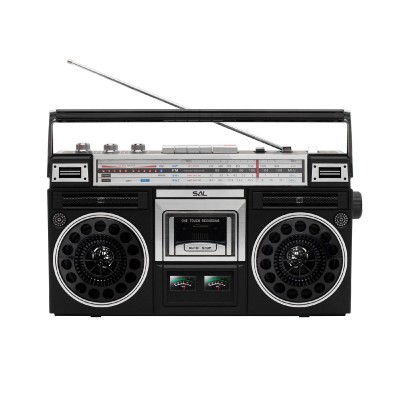 SAL RRT BROOKLYN sztereó kazettás rádiós magnó, Bluetooth, USB, microSD, MP3, felvétel, 4-sávos rádió, multimédia